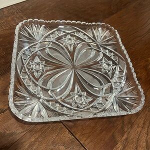 Elegant Clear Glass Square Plate